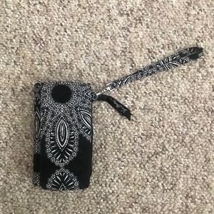 Vera Bradley Black White Smartphone Wristlet